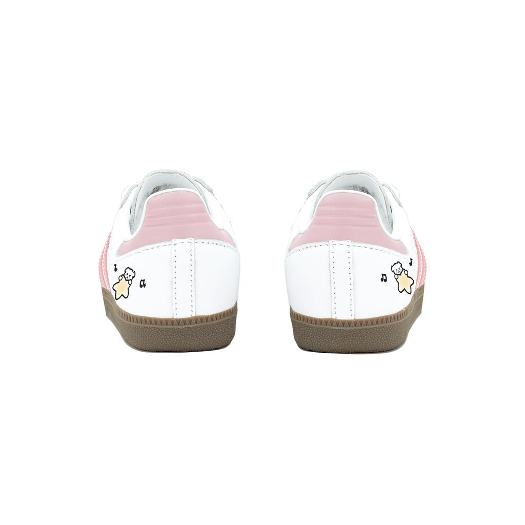 Adidas Originals SAMBA OG Happiness Puppy Pink Lightweight And Breathable Unisex Low-Top Skateboard Shoes Pink B75806(Team-)-Random packaging bags