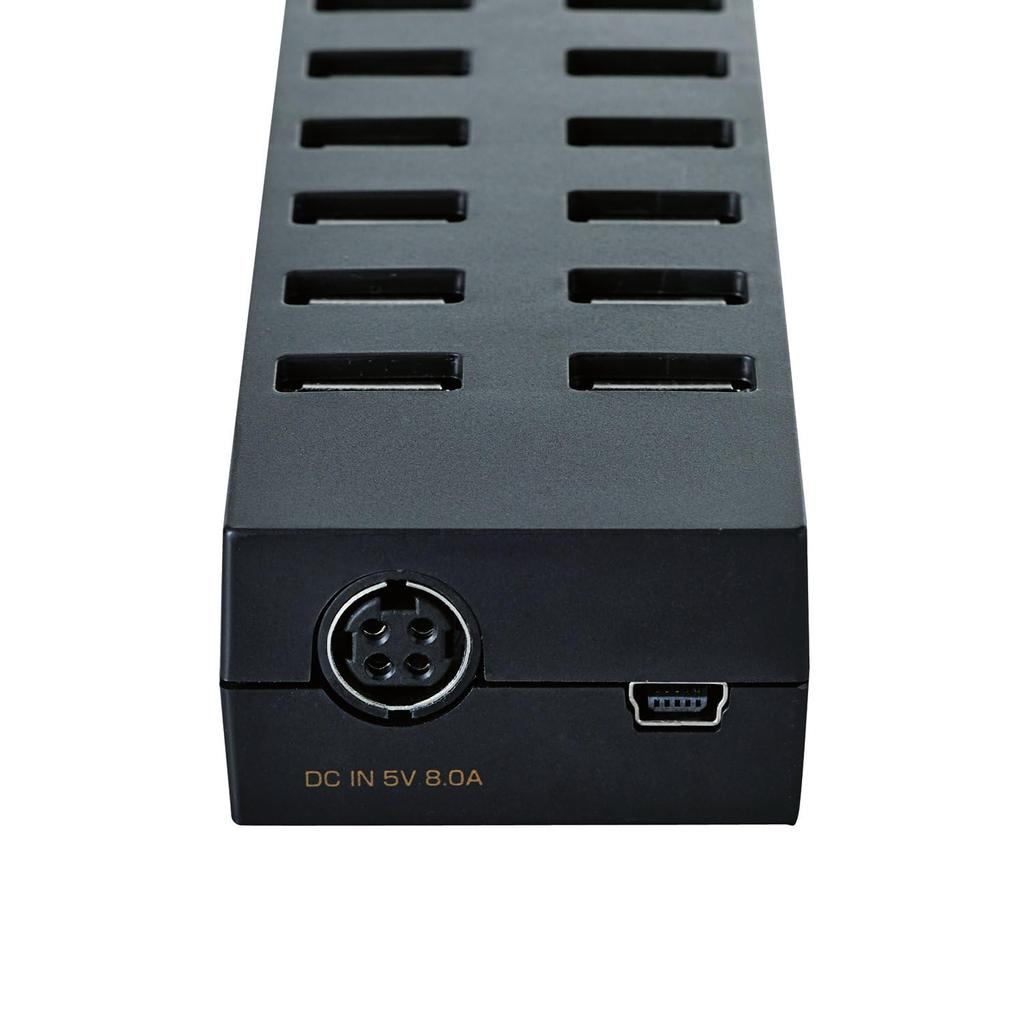 ELECOM USB 16 с AC Черный 2.0 Хаб, Порты, Адаптер, Кабель 1.5м, U2H-Z16SBK