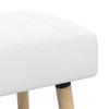 Channel Upholstered Bench White 80 x 40 x 46 cm Fabric