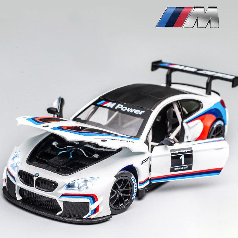 CCA 1:24 BMW M4 GT3 M6 BMW CSL Z4 Alloy Car Diecasts & Toy Vehicles Car Model Sound and light Car Toys For Kids Gifts