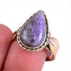 Natural Chaorite Gemstone Two Tone 925 Sterling Silver Jewelry Ring Size 10 C3Y63