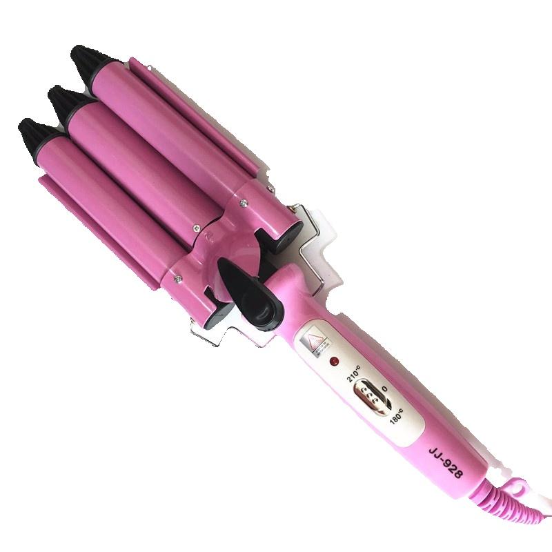 Национальное общее напряжение White&Gray Professional Hair Waver Wave Curler Керамические щипцы для завивки волос с 3 зажимами Wave Curler