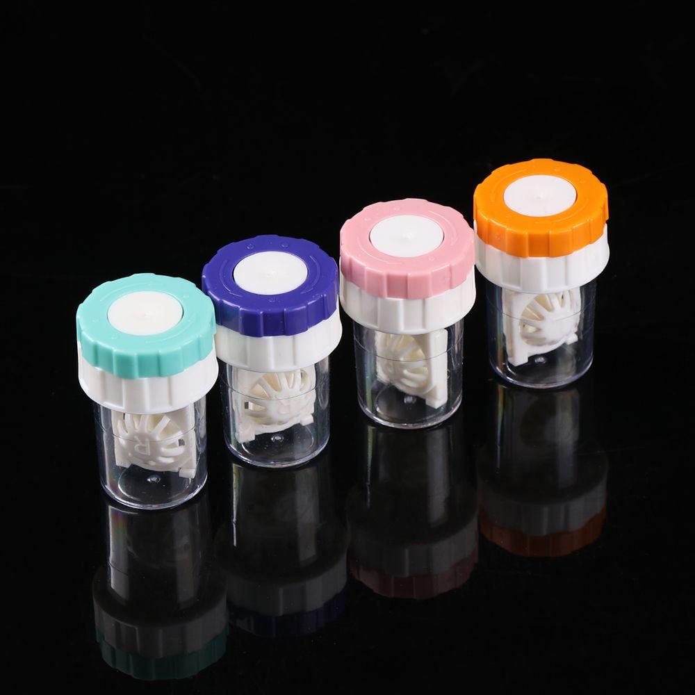 New Portable Plastic Soaking Box Travel Glasses Holder Contact Lens Case Candy Color