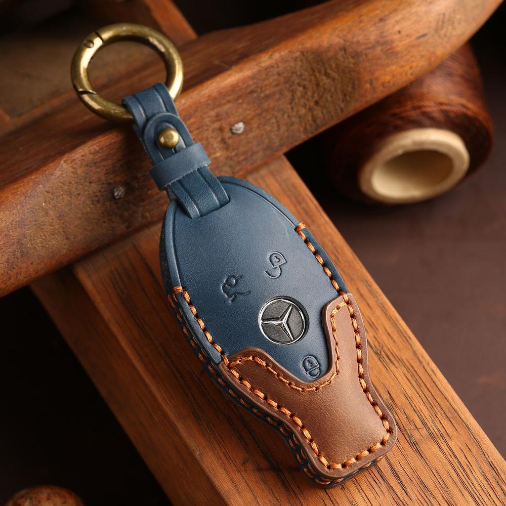 Изготовленный на заказ чехол для ключа старого Mercedes-Benz C180L кожаный GLC260 автомобиль E300L сумка S320L пряжка высококлассный
