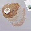 Placemat for Dining Table Coasters Leaf Simulation Plant Cup PVC Coffee Table Mats Kitchen Christmas Home Decoration