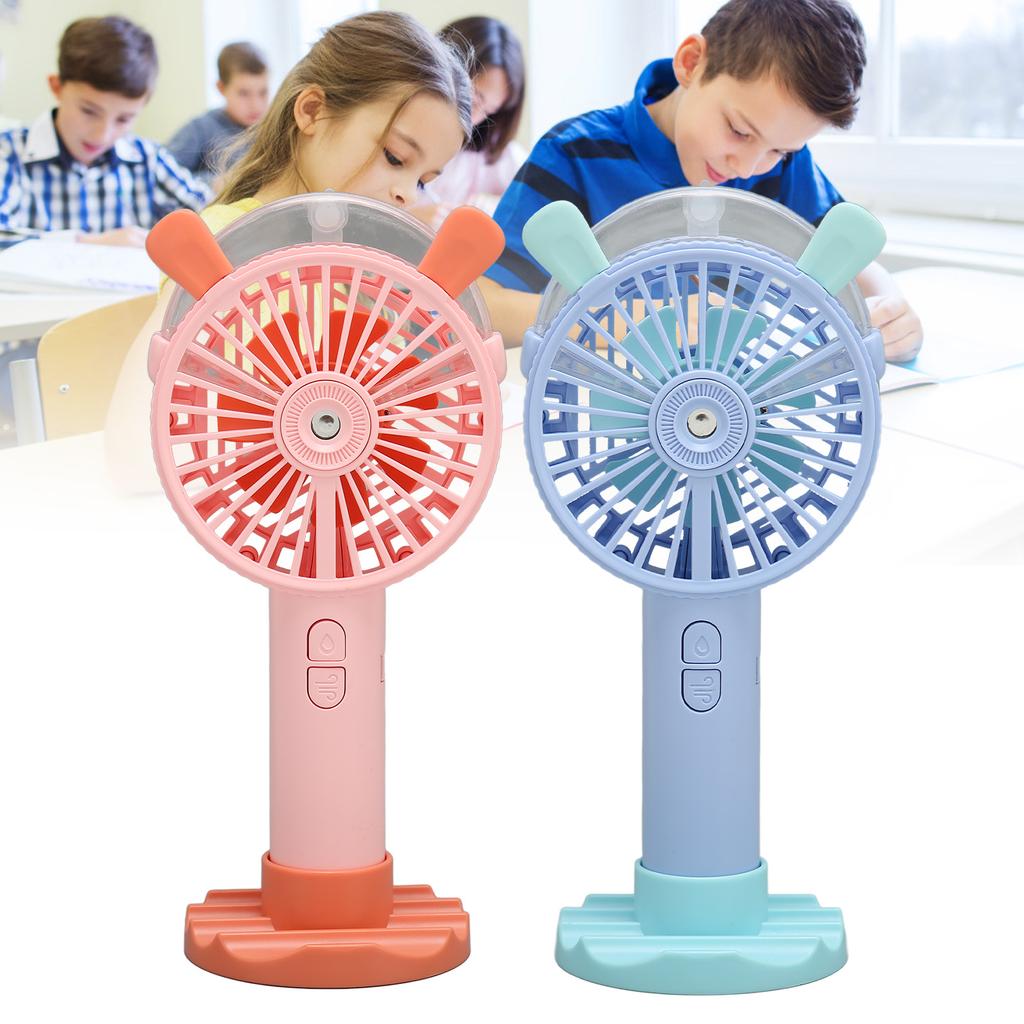 Ручной вентилятор с автоматическим распылением, USB-зарядкой, гуманизированной конструкцией решетки, низким уровнем шума, 3 скоростями, портативный вентилятор