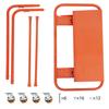 Panel Trolley for Plasterboard with 1000 kg Load Capacity, Drywall Transport Cart with Wheels, Robust Panel Transporter & Trolley for Panels, orange
