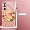 Золотое сердце Мадам розовый Стекло Чехол для телефона для Samsung Galaxy S26 S25 S24 S23 S22 S21 FE Ultra Plus Ударопрочный Женский