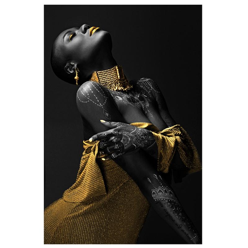 Сексуальная фигура, художественные картины на холсте, африканские черные обнаженные женские плакаты и принты, настенная картина для декора стен гостиной, Cuadros