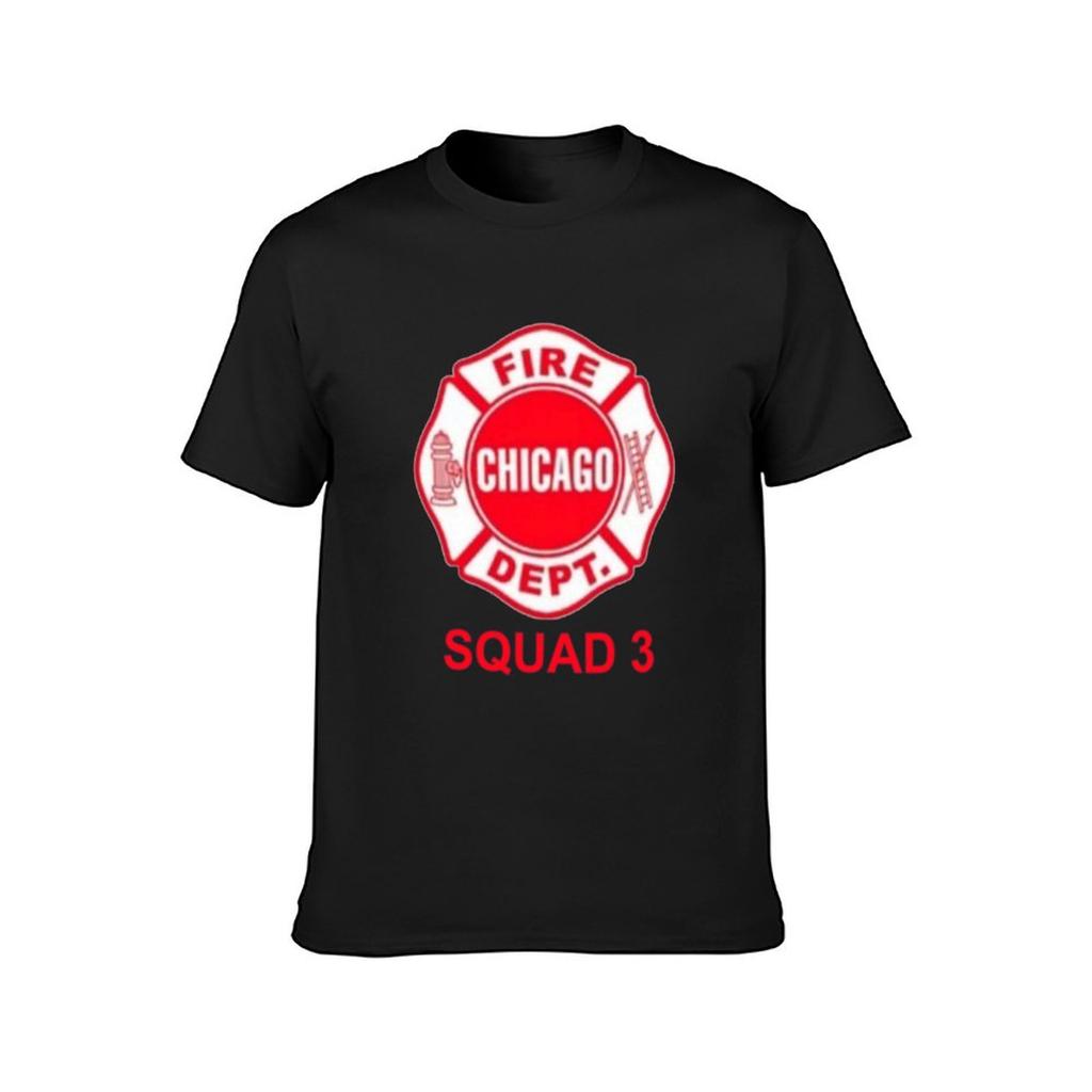 Chicago Fire Squad 3 E T-Shirt heavyweights Aesthetic clothing mens clothes