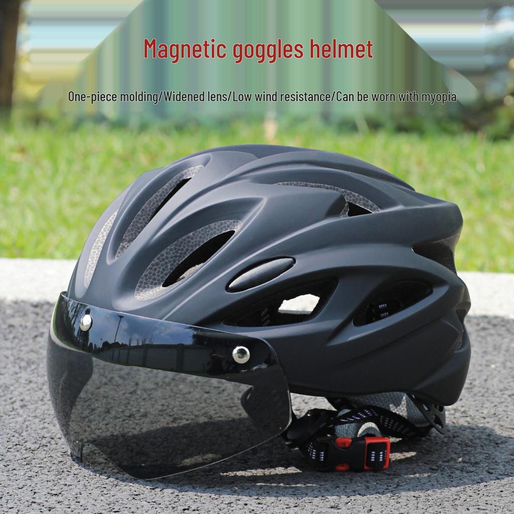 Unisex Mountain Bike Helmet with Goggles