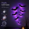 Glow in The Dark 3D Bat Wall Stickers Removable PVC Halloween Decor with 3 Sizes Easy Peel Stick for Windows Home Party Supply 5