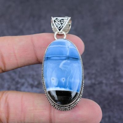 Подвеска из натурального опала Owyhee из стерлингового серебра 925 пробы ручной работы 2,36 дюйма T6a02