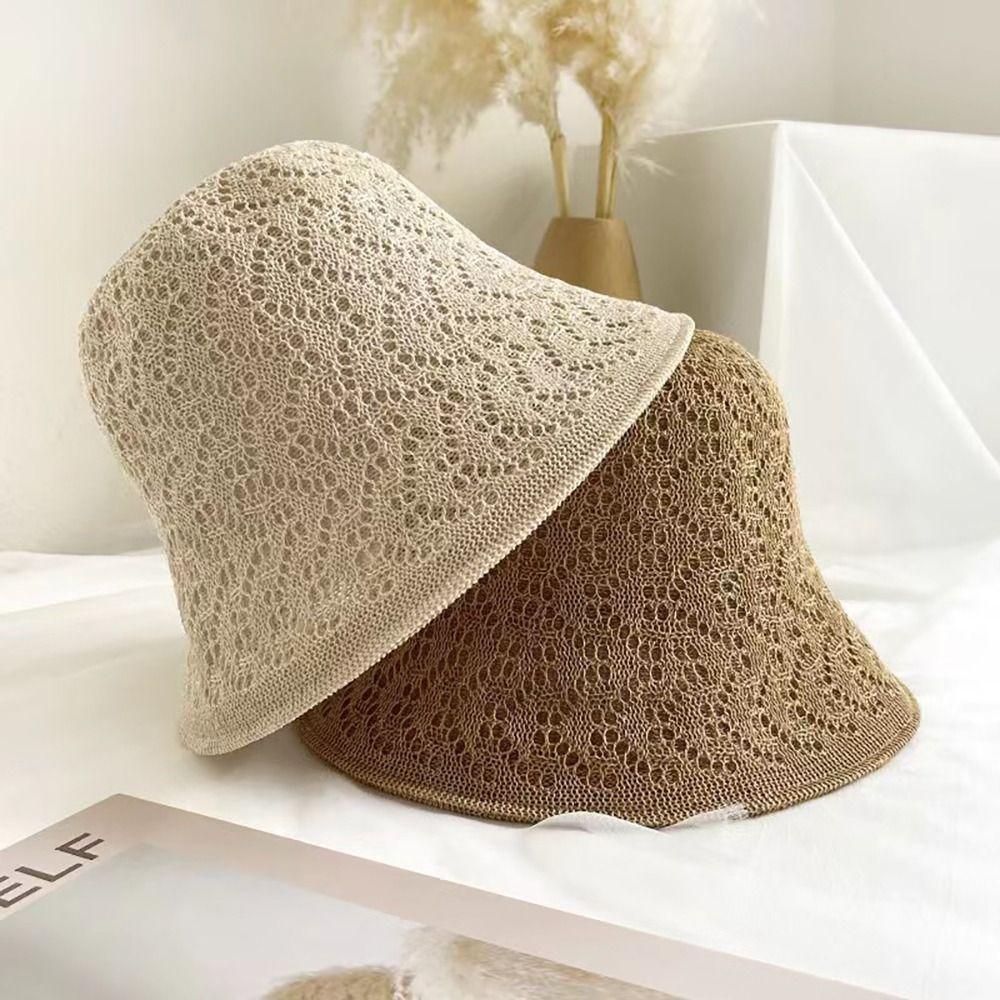 Double Layer Bucket Hat Sun Protection Beach Cap Fashion Fisherman Cap  Women Girls
