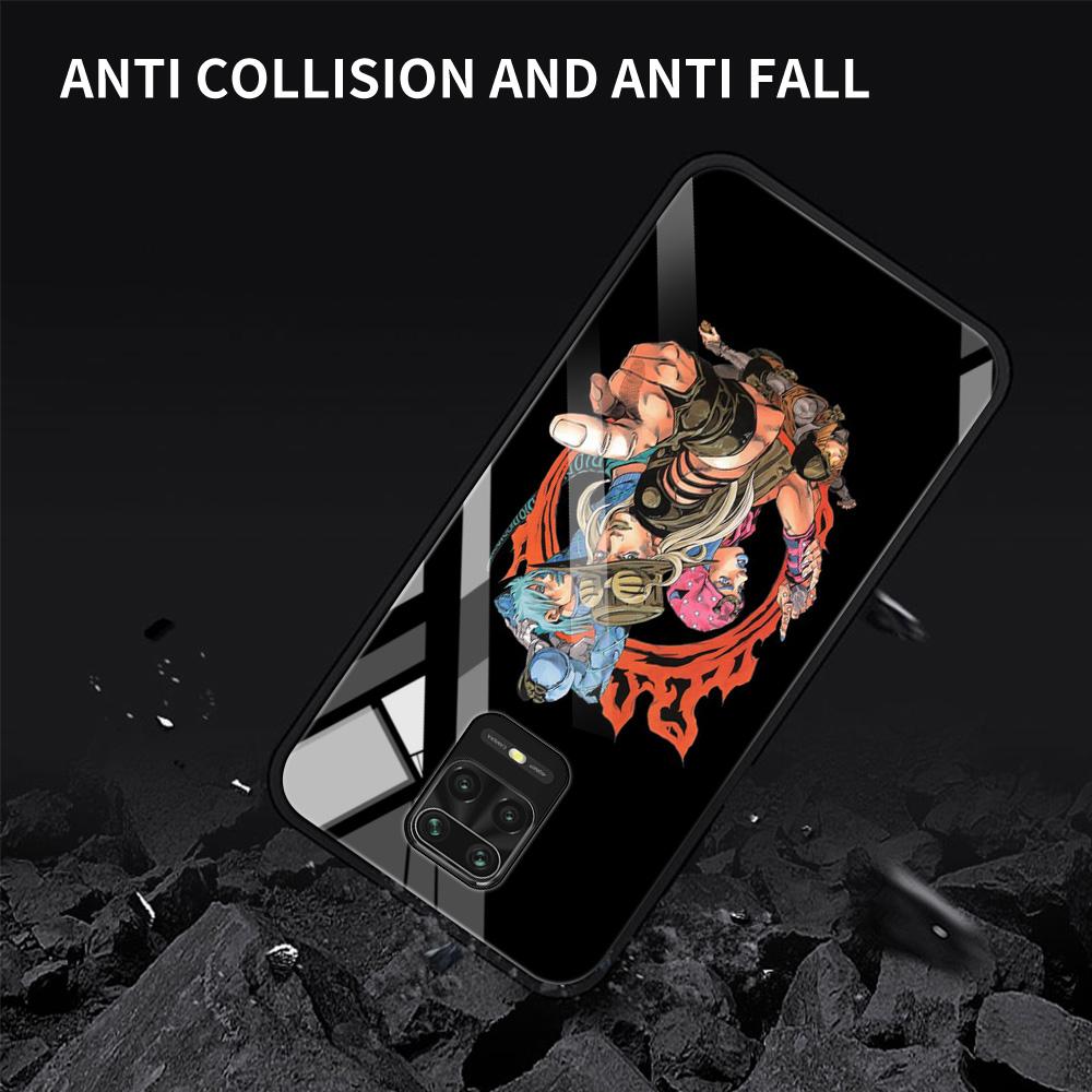 Чехол из закаленного стекла для Xiaomi Redmi Note 10 Pro Max 9 9s 7 8t 8 K40 K30 Pro Plus 9t 9c 8a 9a, чехол для телефона Jojo Bizarre Aventure