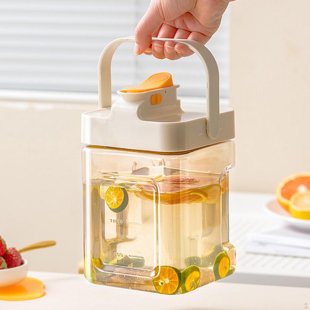 Cold Water Carafe Beverage Pitcher Large 2.3L Sangria Clear Drink Dispenser Jug for Parties