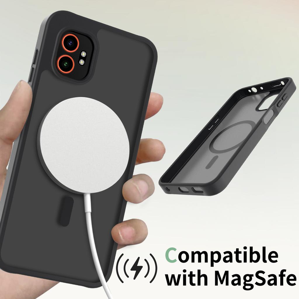 Магнитный чехол Skin Feel Shield для Samsung Galaxy XCover7 Pro Magsafe Беспроводная зарядка ТПУ Рамка Жесткий Пластик Чехол для Телефона