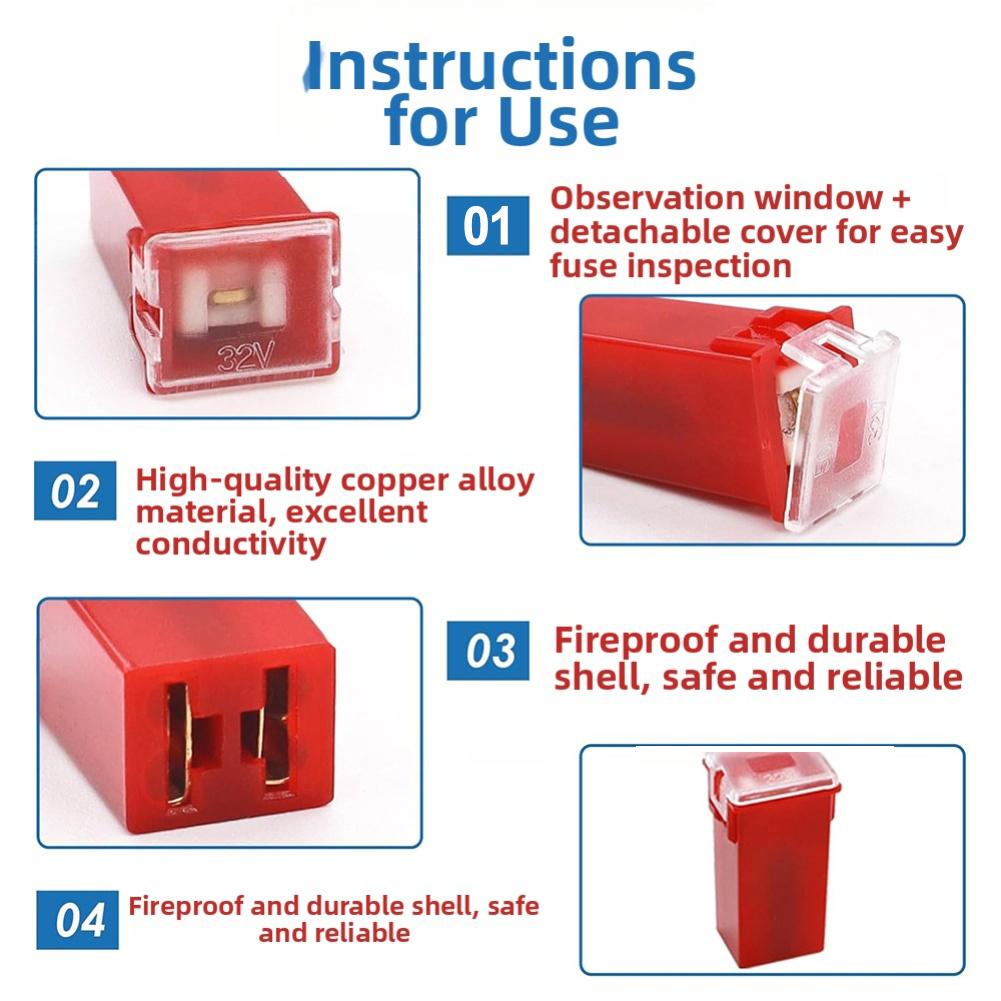 Fuse Replacement Kit Tall Low Profile As Shown In The Figure Fuse Assortment Copper Contacts Flame Resistant Material