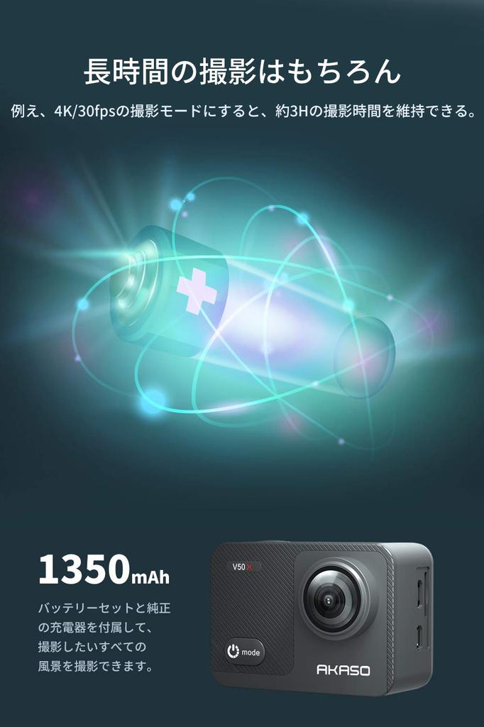 AKASO Экшн-камера 4K30fps 20MP Новая версия Стабилизация изображения WiFi Включена Компактная Экшн 40M HDMI Micro USB Внешний микрофон Подводная