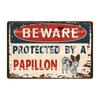 [ WellCraft ] Dog Beware Protected By A Borzoi Metal Sign Tin Poster Home Decor Bar Wall Art Painting 20*30 CM Sizer DB-12