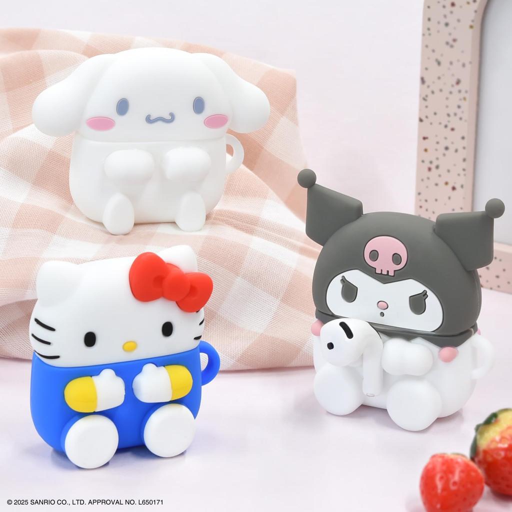 Gourmandies Sanrio Characters AirPods 4 Compatible Silicone Case Hello Kitty SANG-496KT
