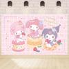 Гобелен My Melody Kuromi Сладкая Тема 2D Одиночный Принт Милый Настенный Декор Дом Спальня Гостиная Вечеринка Декор Для Внутреннего Использования Гобелен