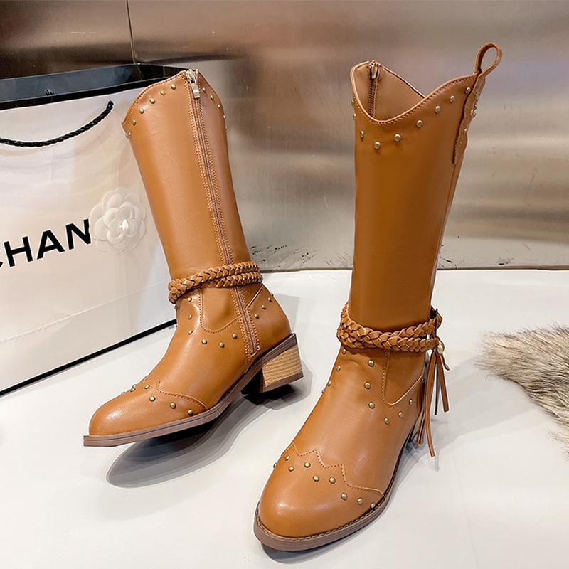 Брендовые высокие ботинки Chelsea, женские туфли на каблуках, дизайнерские новые кожаные туфли-гладиаторы, женские трендовые туфли на осень, зимние туфли Botas Mujer