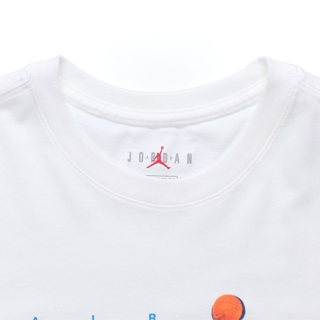 Jordan Jumpman Logo Print Knit Crew Neck Short Sleeve T-Shirt Men Tops White DH9519-100