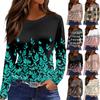 Women's Daily Casual Long-sleeved Printed O-neck Top