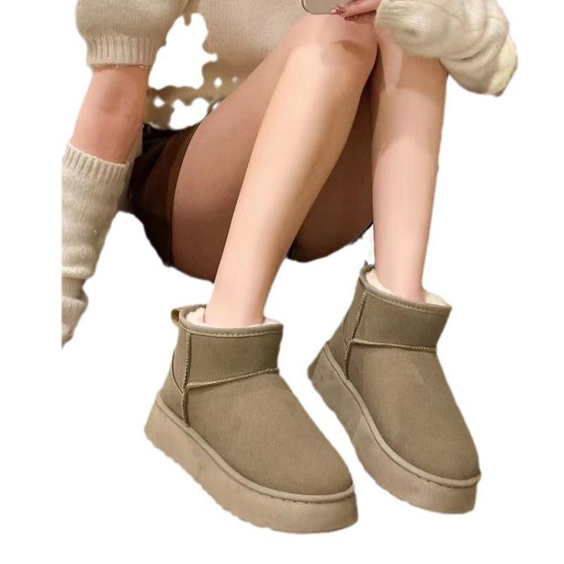 Snow Boots, Women's Shoes, New Thick-soled Ankle Boots, Thickened Anti-slip Cotton Shoes