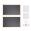 2 Pcs Chalkboard with Wooden Frame Reusable Writing Drawing Framed Chalkboard Blackboard with 6 Pcs