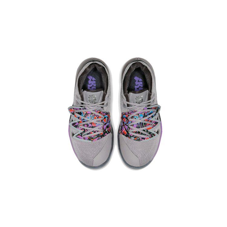 Nike Kyrie 5 Graffiti Irving 5 Средневысокие Детские Баскетбольные Кроссовки Серый Фиолетовый Дети Возраст 3 7 Лет AQ2458-001
