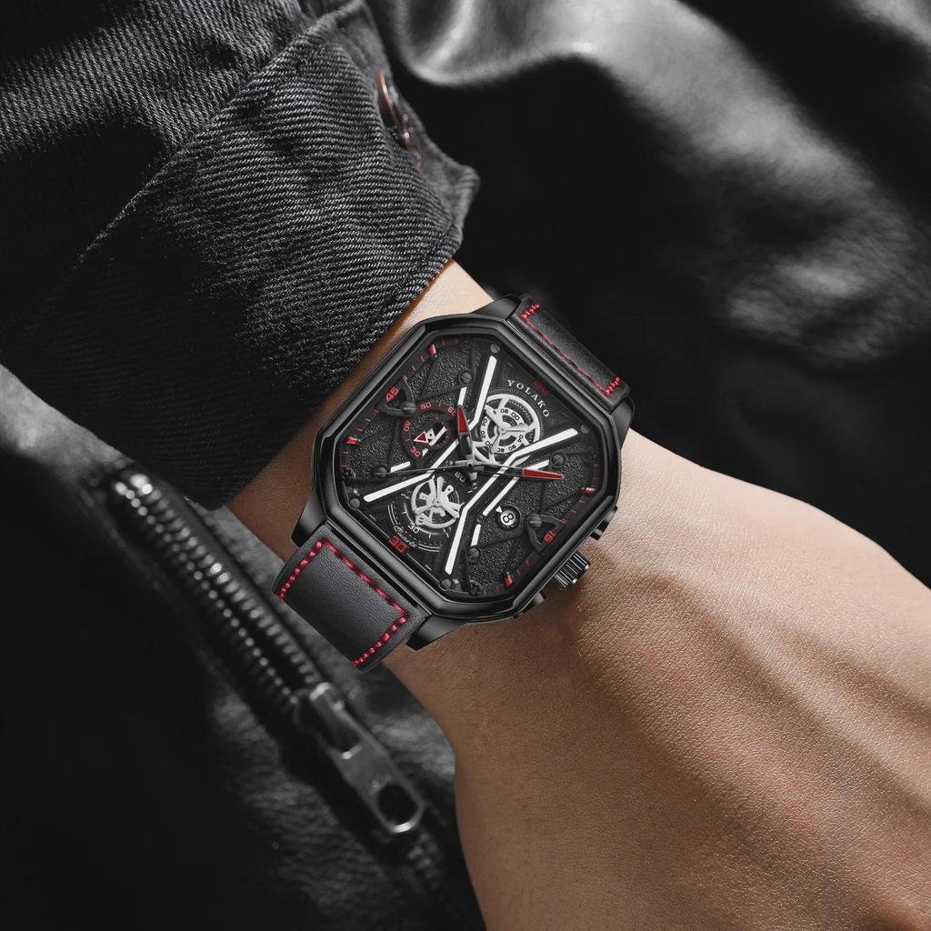 Мужские студенческие часы Cross-Border с двухслойным циферблатом