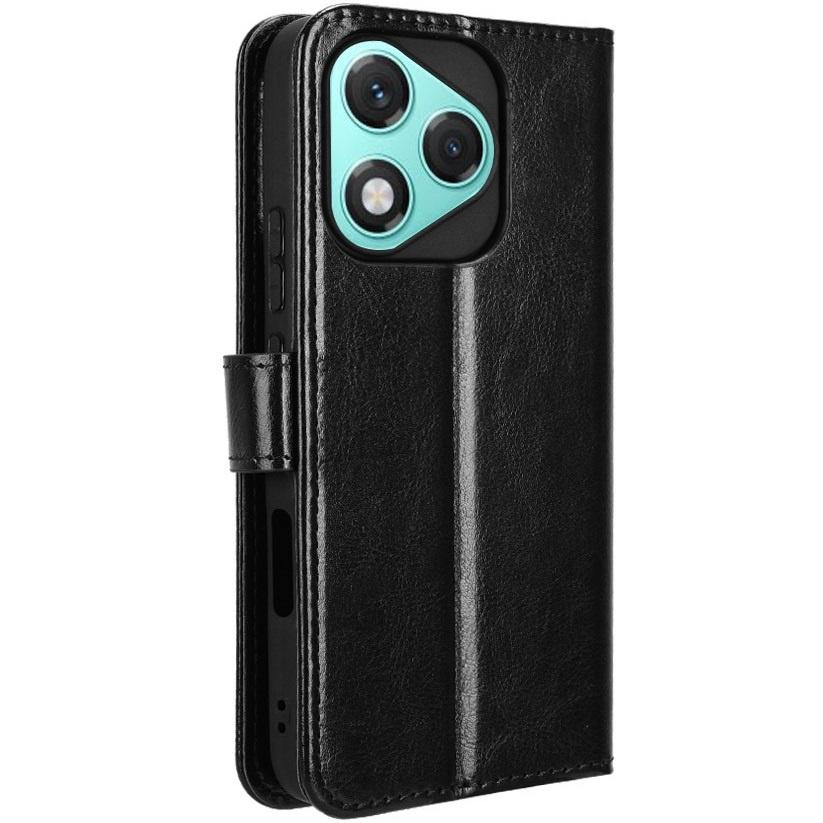 Honor 400 Lite Flip Case, Crazy Horse Wallet, Black