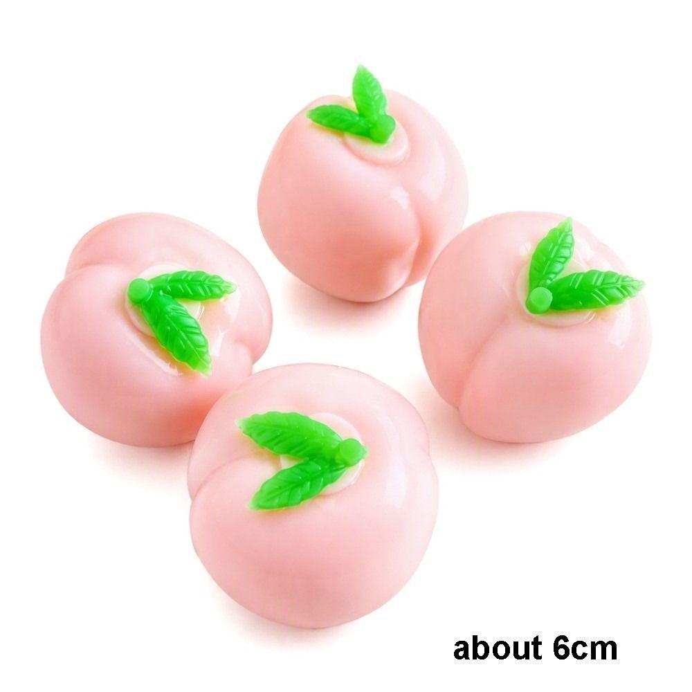 Soft Texture Slow Rising Fruit Toy Peach Shape Sensory Fruit Fidget Toy Relaxation