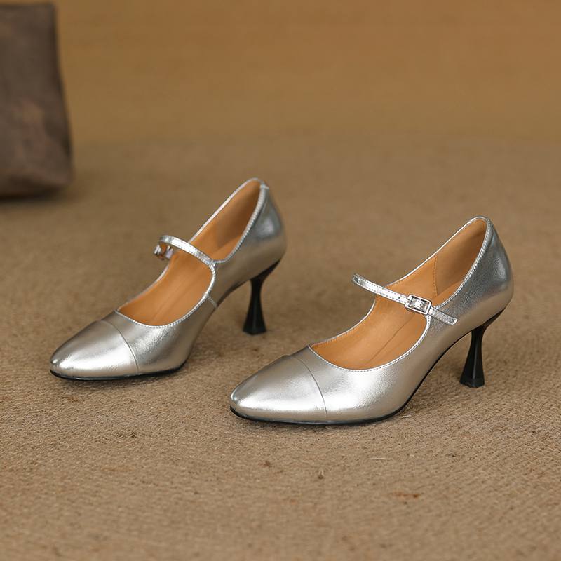 Krazing Pot Модные туфли из коровьей кожи весна-осень на шпильках с пряжками на ремешках женские туфли с круглым носком современные туфли-лодочки