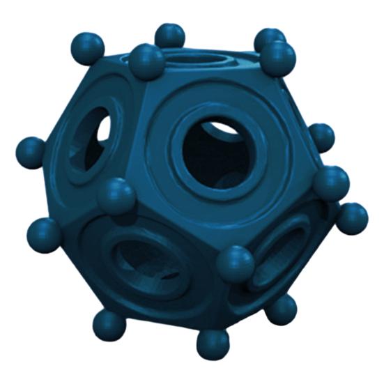 Ancient Roman Dodecahedron Ornament 3D Printed Hollow Dodecahedron Historical Decoration Collectible Gifts for Him History Lovers