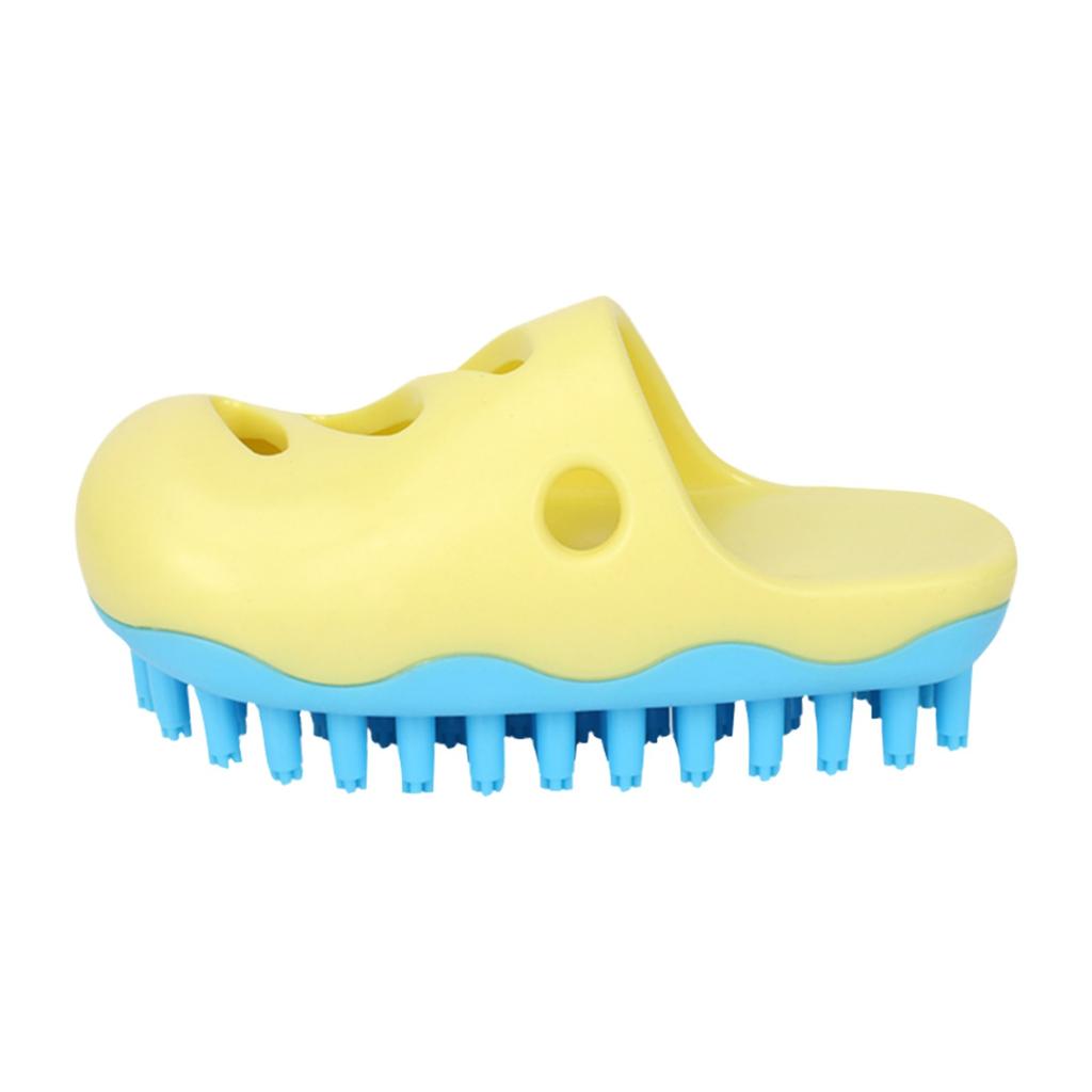Силиконовая щетка для ванны для домашних животных, щетка для хранения, мытье тела, портативная щетка для массажа собак, чистая кожа(розовый)