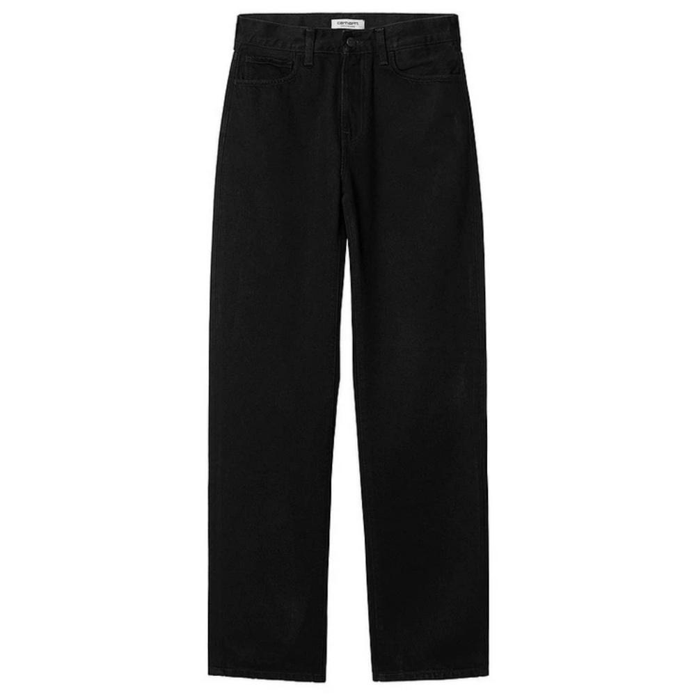 Джинсы Carhartt WIP Женские BKX/Черные Умеренно Прямой Крой CHXJN031920AR