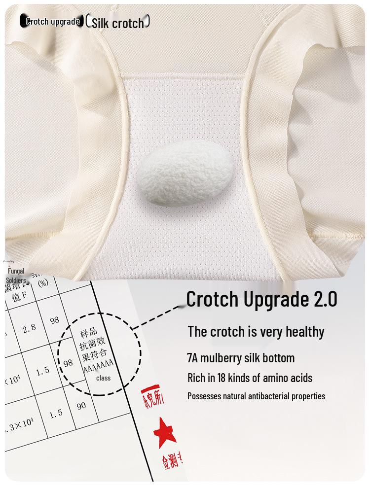 High-Waisted Breathable Butt-Lifting Seamless Shaping Panties with Antibacterial Mulberry Silk Crotch