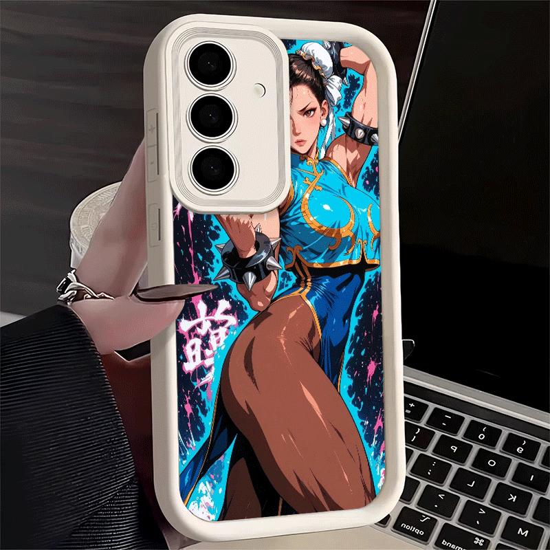 Чехол для телефона Samsung Galaxy S26 S25 Ultra S24 FE ChunLi S-Street F-FighterS Shell S23 Plus S22 + S21 S20 5G Мягкий силиконовый Fund