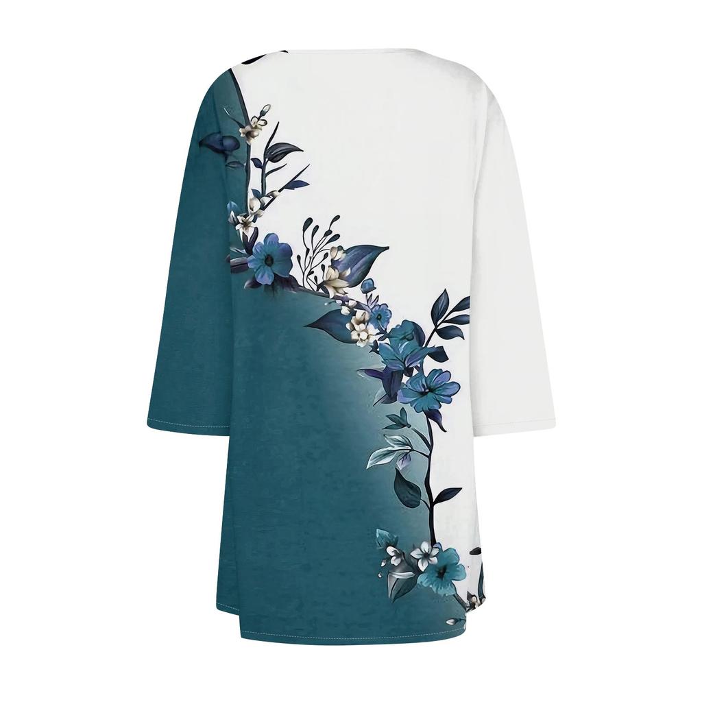 Женский кардиган с нестандартным принтом и рукавами 3/4, повседневная накидка с карманами