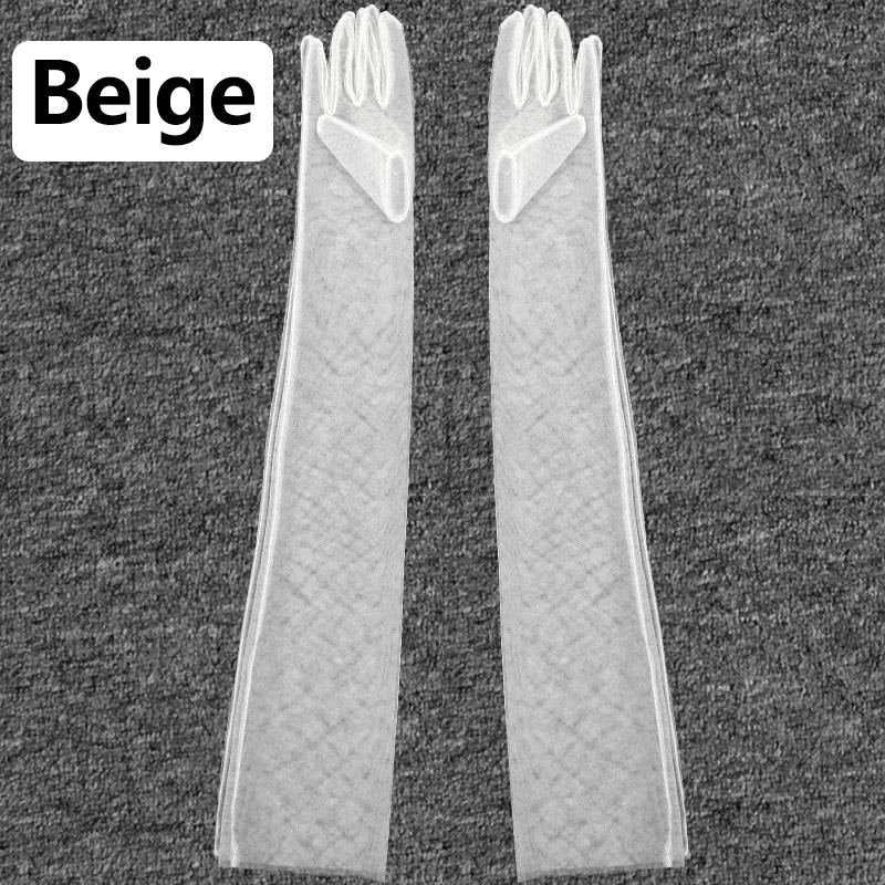 Женские прозрачные кружевные ультратонкие локтевые длинные платья с длинными пальцами, прозрачные перчатки для фотографий