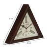 30 Cm Triangle Wall Clock, Brown Wood Frame Wall Decorative, Room, Living, Studies, Offices, Home Decor Best Item for Gift