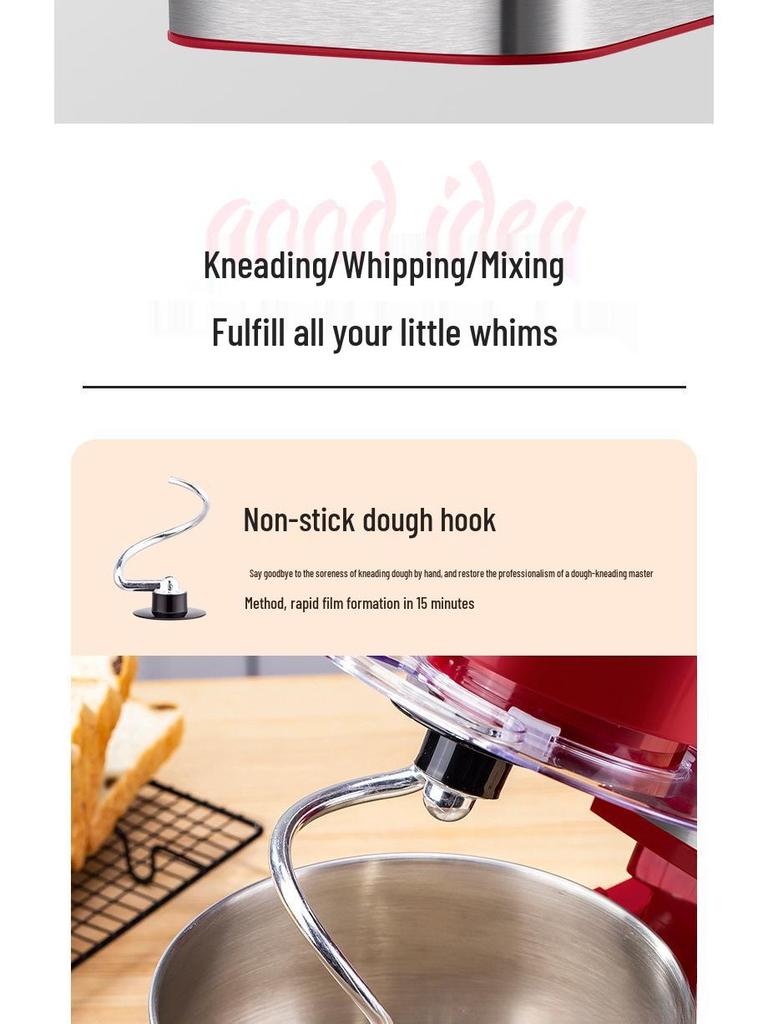 US & European Multifunction Stand Mixer: Automatic Dough Mixer, Egg Beater, Blender for Home Use