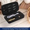 Glow Crochet Hook Set, 9 Sizes with Case, LED Crochet Hooks Rechargeable via USB, with Replaceable Hook Heads 2.5mm to 6.5mm (Natural Color)