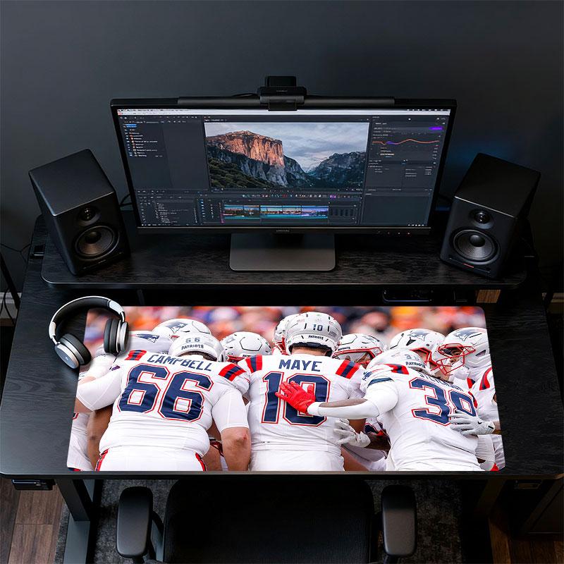 New England Patriots Players Mouse Pad, Large Gaming Desk Mat, Non-slip XXL Mousepad for Laptop & Tablet, Mini PC Playmat with Stitched Edges