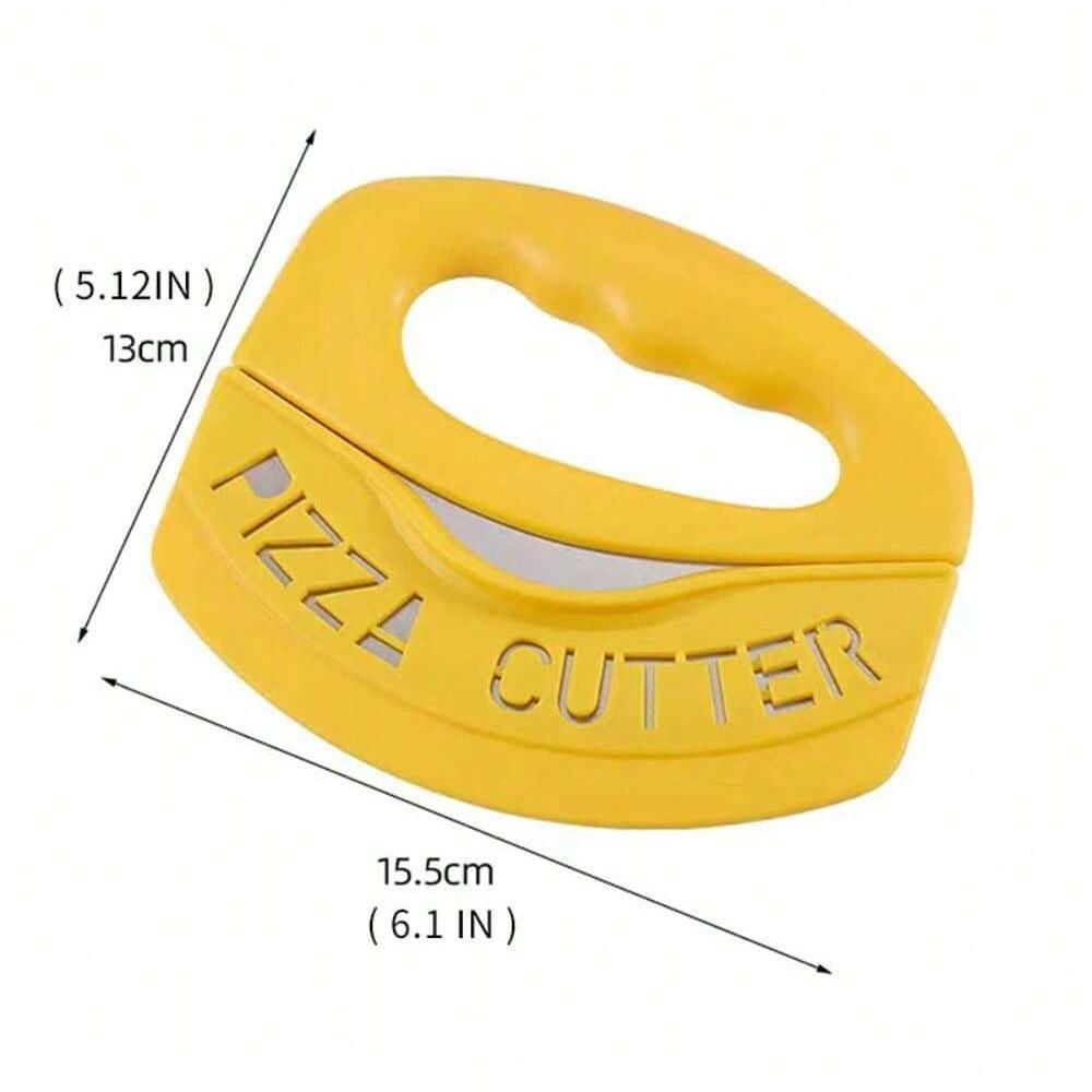 Stainless Steel Pizza Cutter with Cover Food Chopper Herb Cheese Knife Cutter Ring for Precise Pizza Slicing Baking Tools