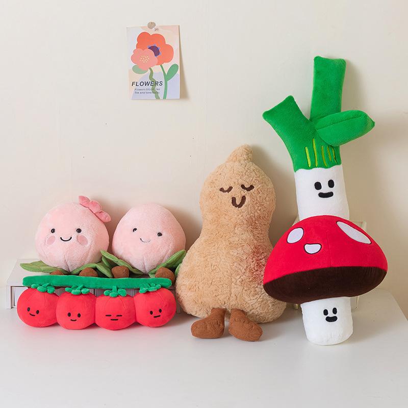 Sam's same vegetable series throw pillow green onion tomato peanut mushroom doll cushion plush toy