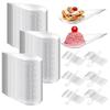 50Pcs Tear Drop Tasting Spoons Plates Reusable Ice Cream Cup  for Catering Party Supplies